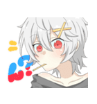 銀髪癖っ毛男子（個別スタンプ：32）
