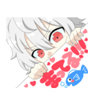 銀髪癖っ毛男子（個別スタンプ：36）