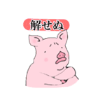 しいたげられるブタ（個別スタンプ：12）