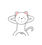 White Weird Cat (Animated)（個別スタンプ：6）