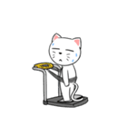 White Weird Cat (Animated)（個別スタンプ：10）