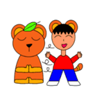 表情豊かな可愛いタヌキです。（個別スタンプ：3）