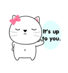 Little White Cat sticker(eng)（個別スタンプ：12）