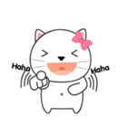 Little White Cat sticker(eng)（個別スタンプ：16）