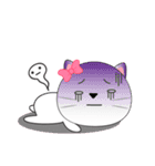 Little White Cat sticker(eng)（個別スタンプ：32）