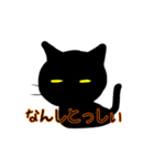 南加賀弁黒猫さん（個別スタンプ：22）