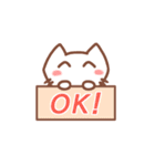 かわいい子猫のスタンプ 英語と日本語（個別スタンプ：9）