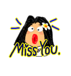 Sandy is a happy woman. (English)（個別スタンプ：2）