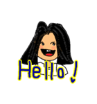 Sandy is a happy woman. (English)（個別スタンプ：3）