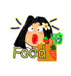 Sandy is a happy woman. (English)（個別スタンプ：4）
