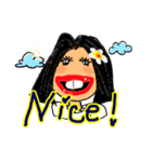 Sandy is a happy woman. (English)（個別スタンプ：6）