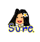 Sandy is a happy woman. (English)（個別スタンプ：7）