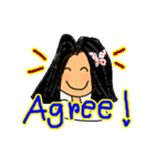 Sandy is a happy woman. (English)（個別スタンプ：8）