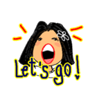 Sandy is a happy woman. (English)（個別スタンプ：11）
