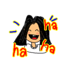 Sandy is a happy woman. (English)（個別スタンプ：12）