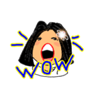 Sandy is a happy woman. (English)（個別スタンプ：13）