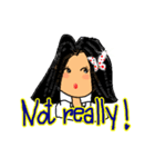 Sandy is a happy woman. (English)（個別スタンプ：14）