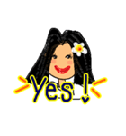 Sandy is a happy woman. (English)（個別スタンプ：15）