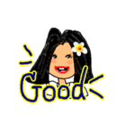Sandy is a happy woman. (English)（個別スタンプ：17）