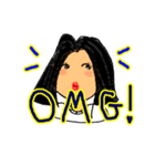 Sandy is a happy woman. (English)（個別スタンプ：18）