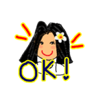 Sandy is a happy woman. (English)（個別スタンプ：20）