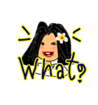 Sandy is a happy woman. (English)（個別スタンプ：21）