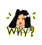 Sandy is a happy woman. (English)（個別スタンプ：22）