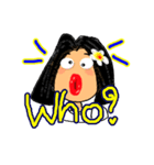 Sandy is a happy woman. (English)（個別スタンプ：23）