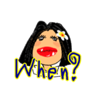 Sandy is a happy woman. (English)（個別スタンプ：24）