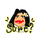 Sandy is a happy woman. (English)（個別スタンプ：26）