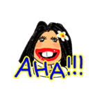 Sandy is a happy woman. (English)（個別スタンプ：28）