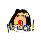 Sandy is a happy woman. (English)（個別スタンプ：32）