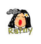 Sandy is a happy woman. (English)（個別スタンプ：34）