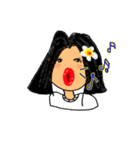 Sandy is a happy woman. (English)（個別スタンプ：35）