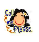 Sandy is a happy woman. (English)（個別スタンプ：36）