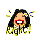 Sandy is a happy woman. (English)（個別スタンプ：38）