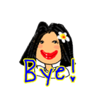 Sandy is a happy woman. (English)（個別スタンプ：39）