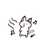 表現豊かなシロにゃんこ②（個別スタンプ：40）