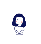 Little Bluehair Girl（個別スタンプ：3）