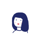 Little Bluehair Girl（個別スタンプ：4）