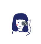 Little Bluehair Girl（個別スタンプ：7）