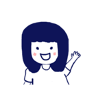 Little Bluehair Girl（個別スタンプ：8）