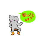 靴下ねこスタンプ（英語版）（個別スタンプ：8）
