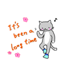 靴下ねこスタンプ（英語版）（個別スタンプ：14）