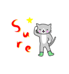 靴下ねこスタンプ（英語版）（個別スタンプ：32）