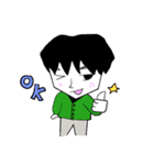 ネコ好き日本男子（個別スタンプ：9）