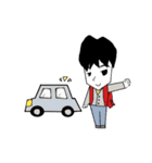 ネコ好き日本男子（個別スタンプ：21）