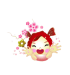 Little Apple and her orangutan friend（個別スタンプ：1）