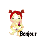 Little Apple and her orangutan friend（個別スタンプ：2）