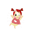 Little Apple and her orangutan friend（個別スタンプ：3）